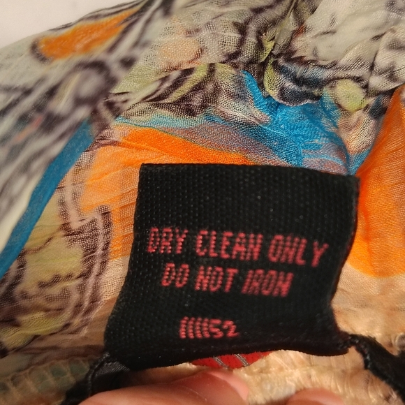 Alberto Makali Vintage Retro Style Printed Top Attached Crochet Vest MEDIUM - Picture 10 of 11